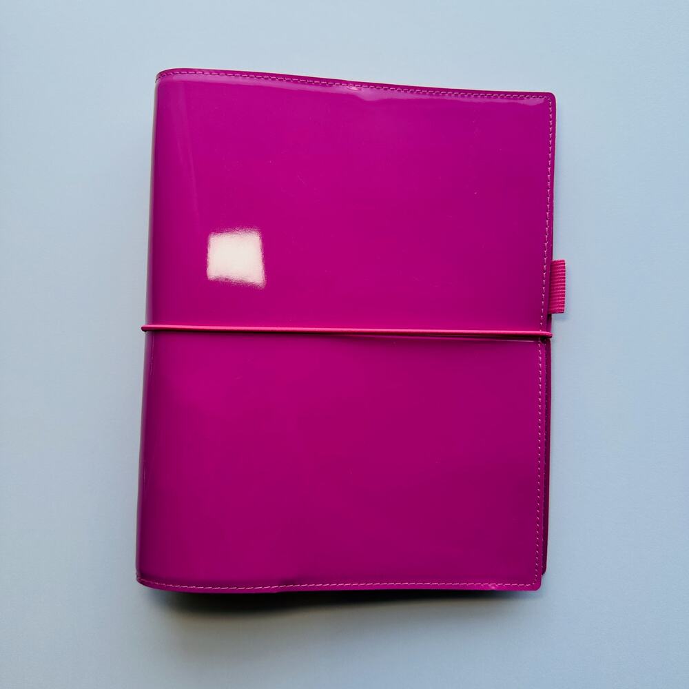 Filofax Domino Patent A5 Organizer Hot Pink
